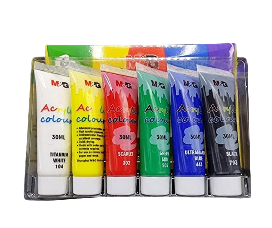 M&G 6 colors 30Ml acrylic set