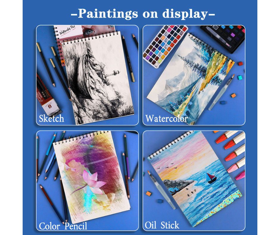 Panwenbo A4 180gsm Watercolor Drawing Pad