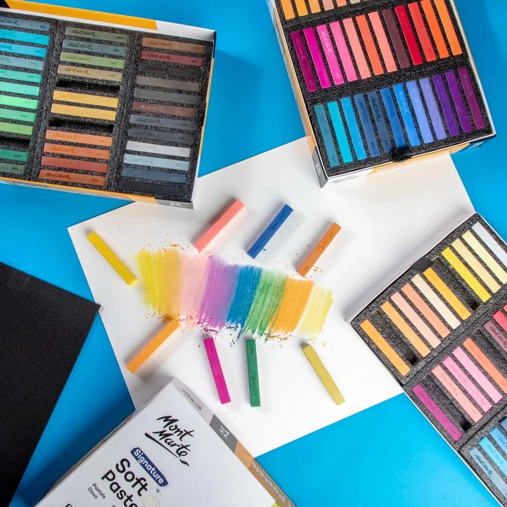soft & oil pastel and wax crayons
