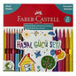 Faber-Castell Color Pencil Set 10 Colors + Felt-Master 10 Colors Washable