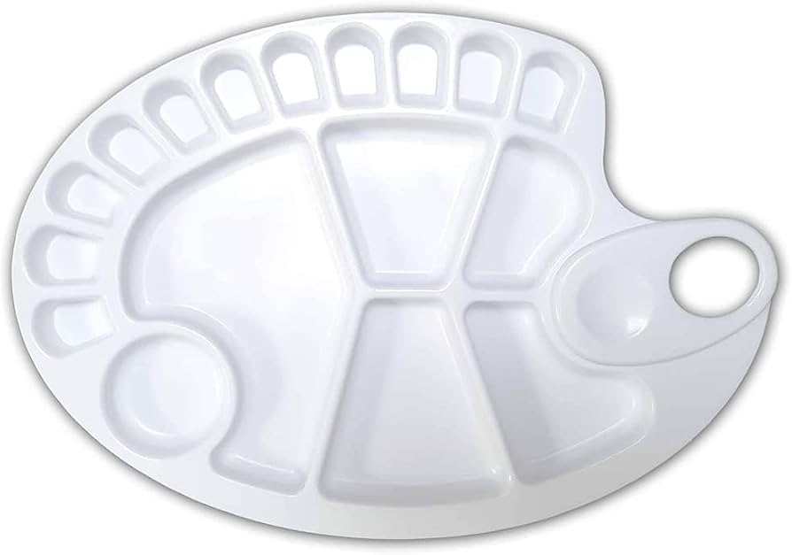 Plastic Kidney Shaped Palette 17 Hole