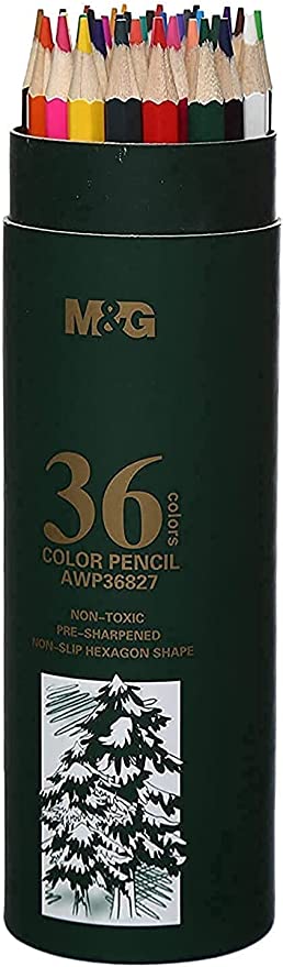M&G coloring pencils cylinder tube