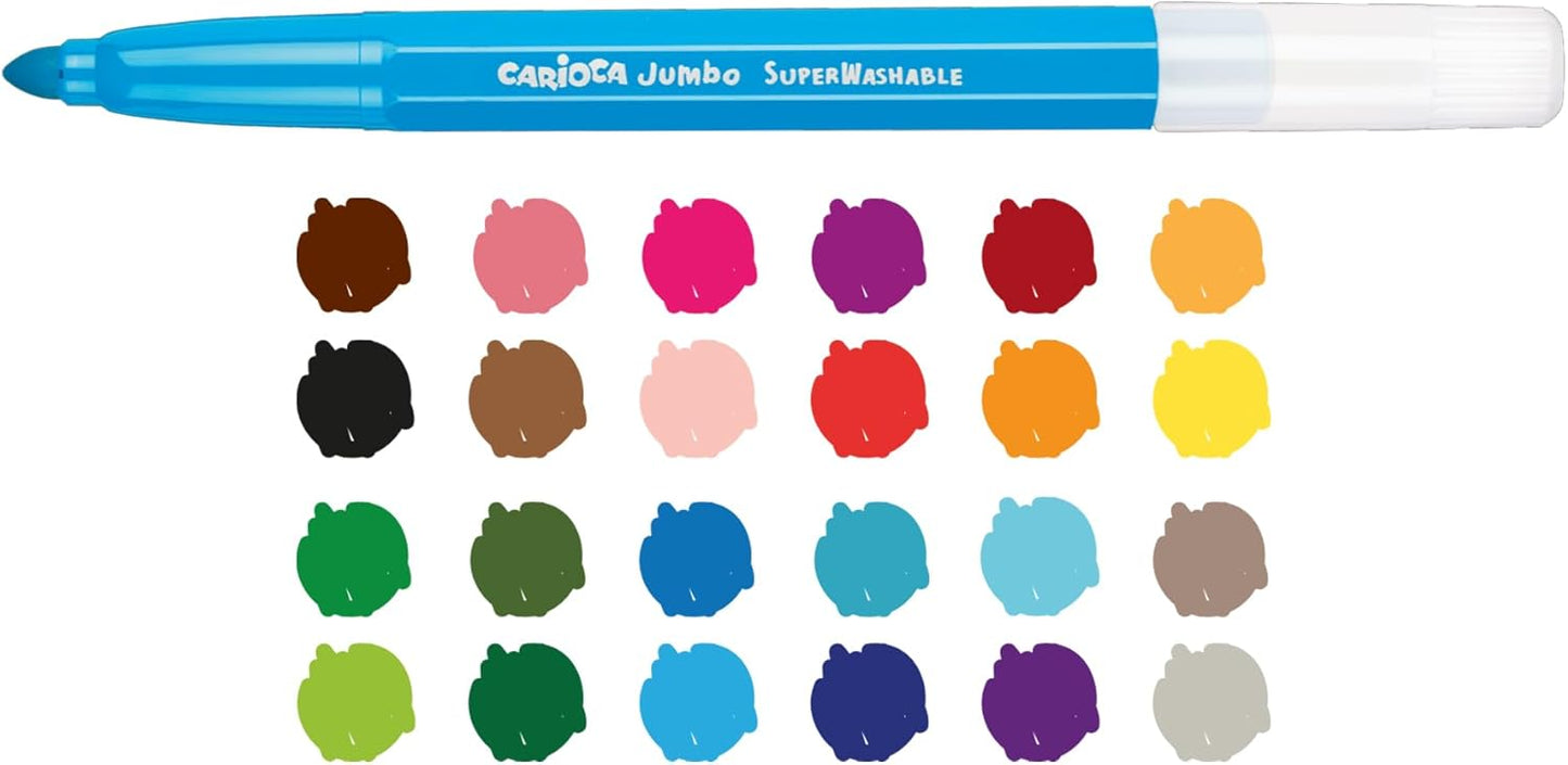 Carioca jumbo super washable felt tip markers