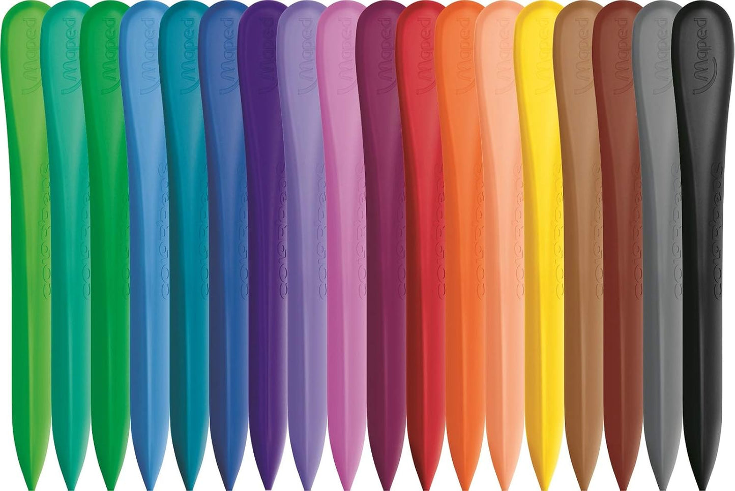 Maped plastic clean wax crayons