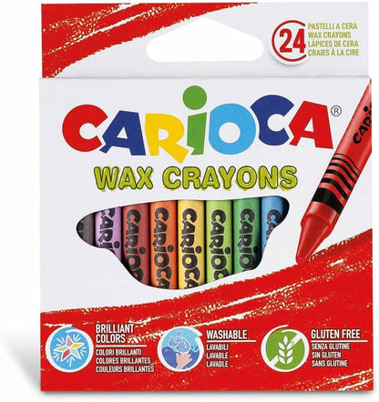 Carioca 24 wax crayons