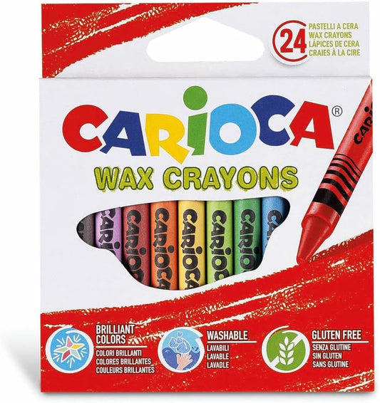 Carioca 24 wax crayons