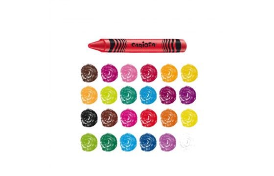 Carioca 24 wax crayons