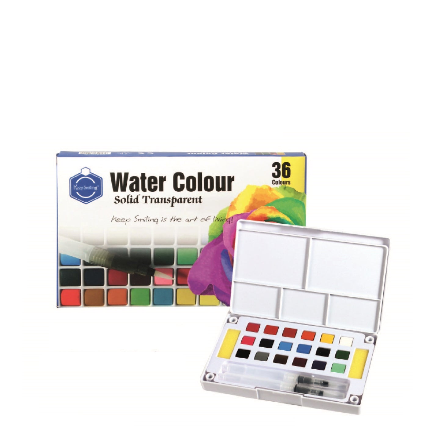 Keep smiling watercolor set 36 colors