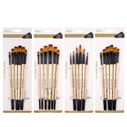 Xin Bowen Artist Brush 6 Pieces Set Wood Handle Brush set