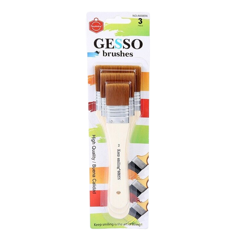 Keep Smiling Gesso 3 pcs Brushes set