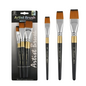 Panwenbo 3pcs Flat Paint Brushes Large Size