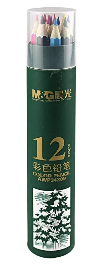 M&G coloring pencils cylinder tube