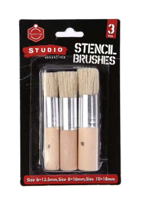 Keep smiling stencil brushes set