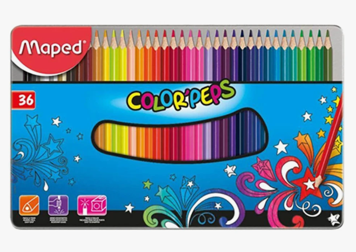 Maped Color'Peps Colored Pencils in Metal Case