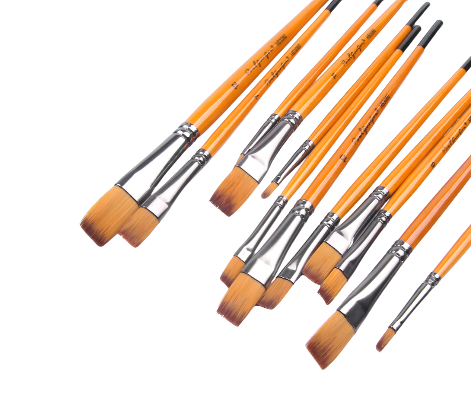 Panwenbo Artist Brush Flat Head