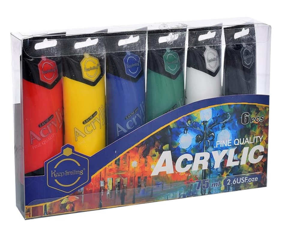 Keep smiling acrylic 75ml set of 6 colors