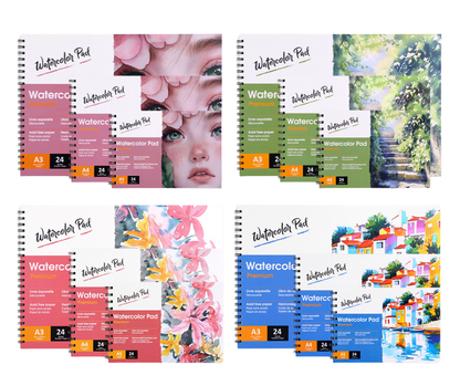 Panwenbo A4 180gsm Watercolor Drawing Pad