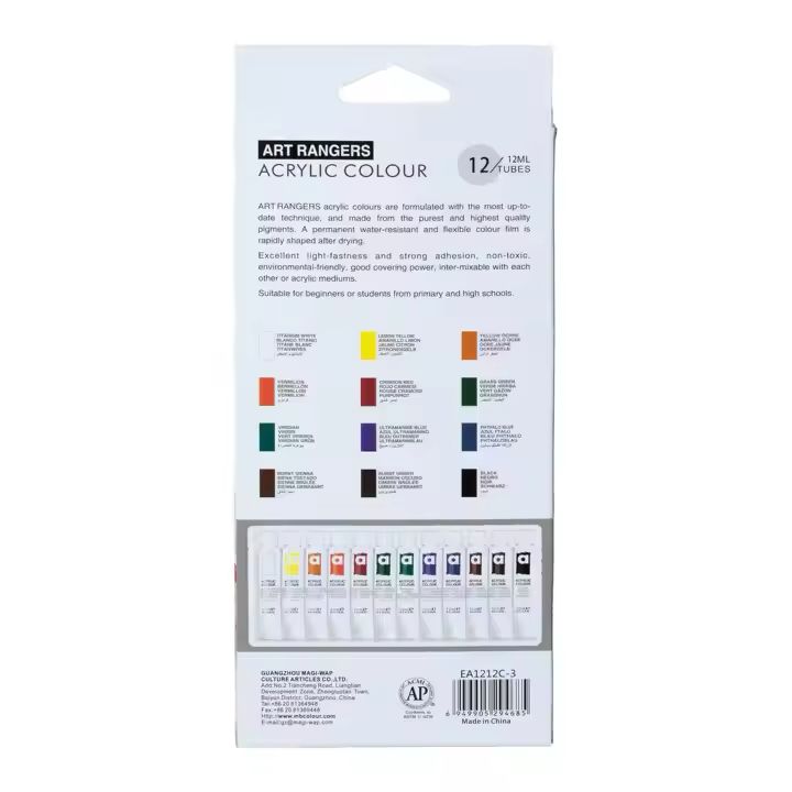 Art rangers acrylic set 12*12ml