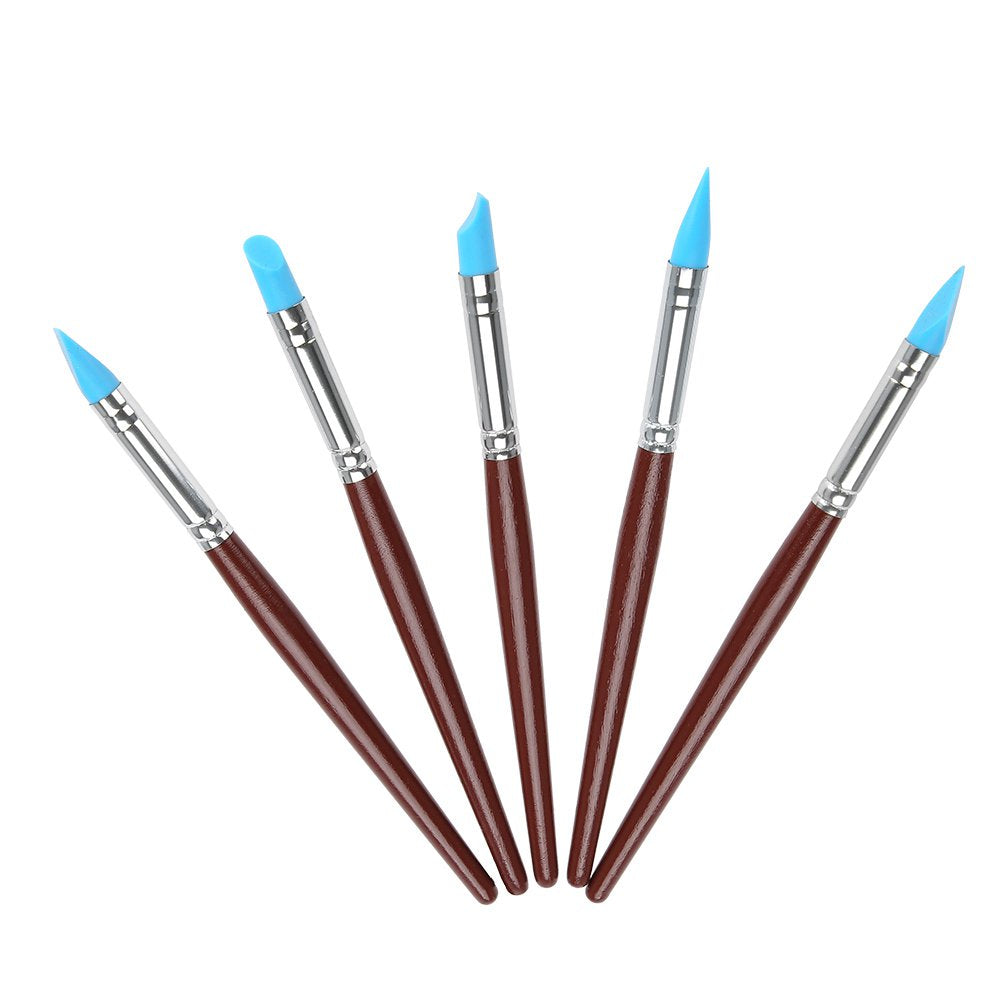 Silicon paint brushes set