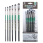 6pcs Premium Wood Nylon Hair Professional Artist Paint Brush Set