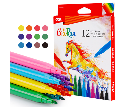 Deli 12 color markers
