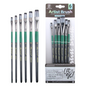 6pcs Premium Wood Nylon Hair Professional Artist Paint Brush Set