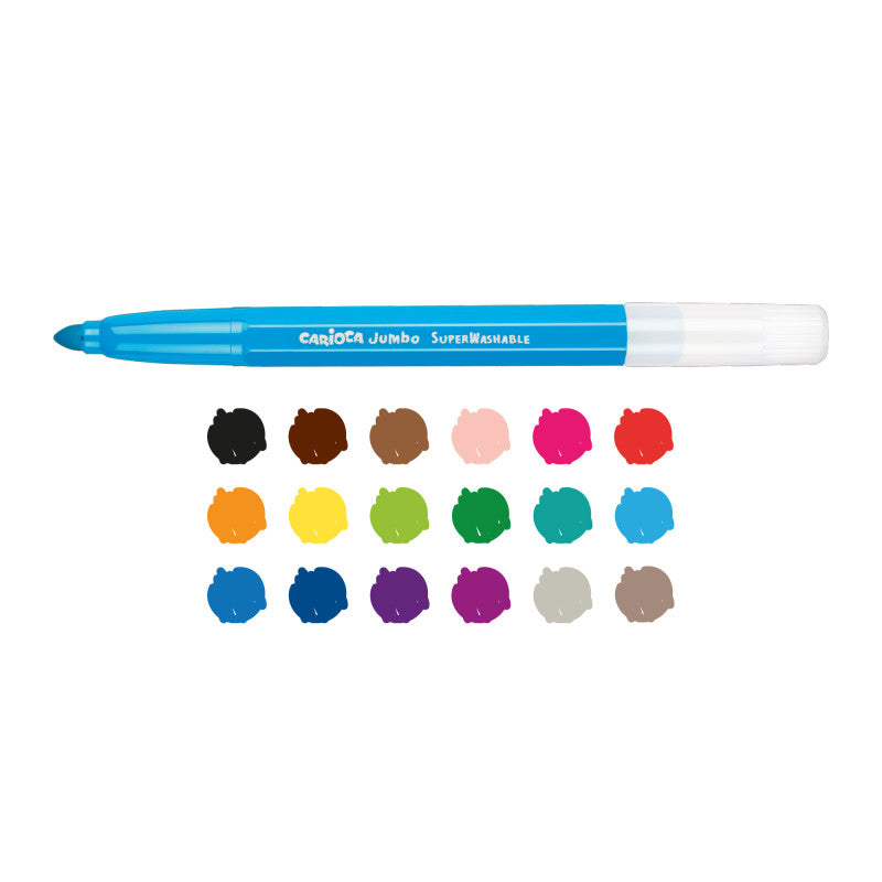 Carioca jumbo super washable felt tip markers