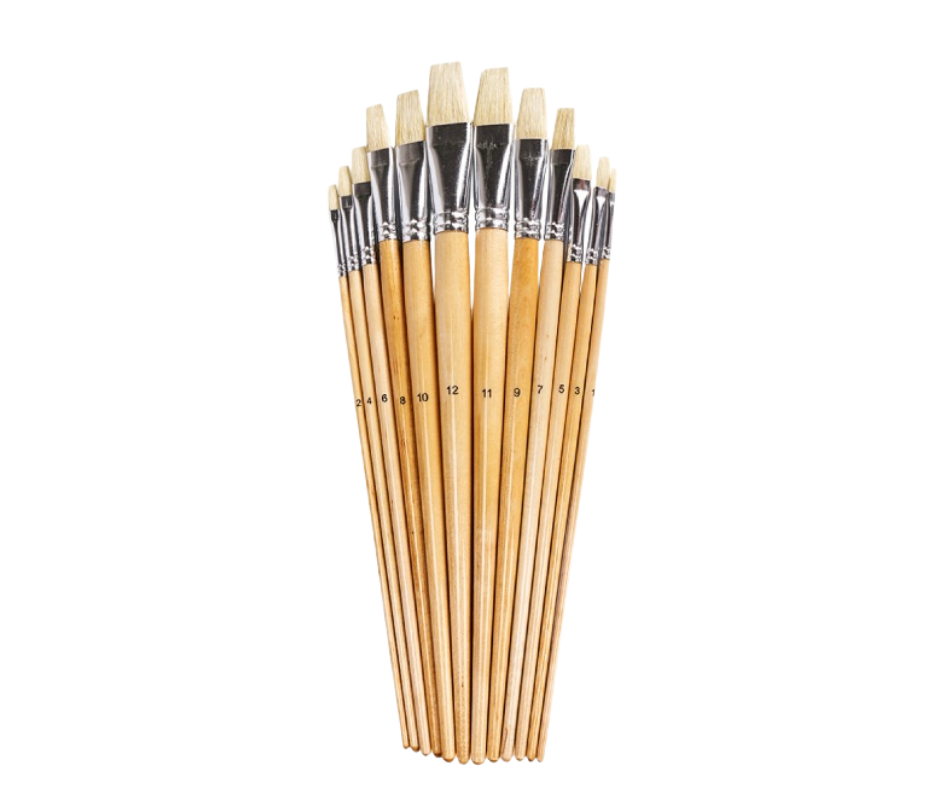 Oil Painting Flat Brushes Set