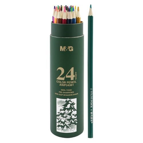 M&G coloring pencils cylinder tube