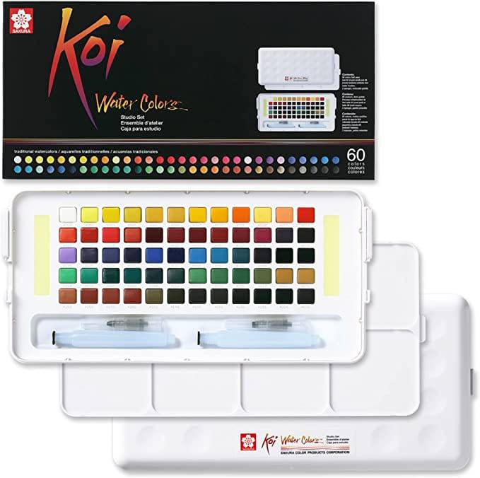 Koi watercolor set 60 colors