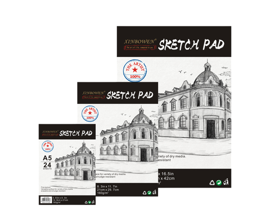 Xin Bowen 160GsM Drawing Paper Sketch Pad 24 Sheets